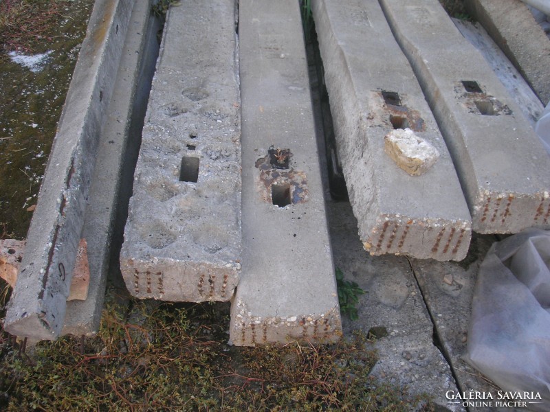 M7 old railway concrete footing with 52 pre-stressed irons for making concrete, fence installation manholes over trenches