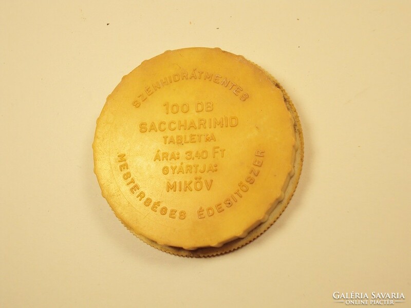 Old retro saccharimide tablet sweetener miköv manufacturer 1970s