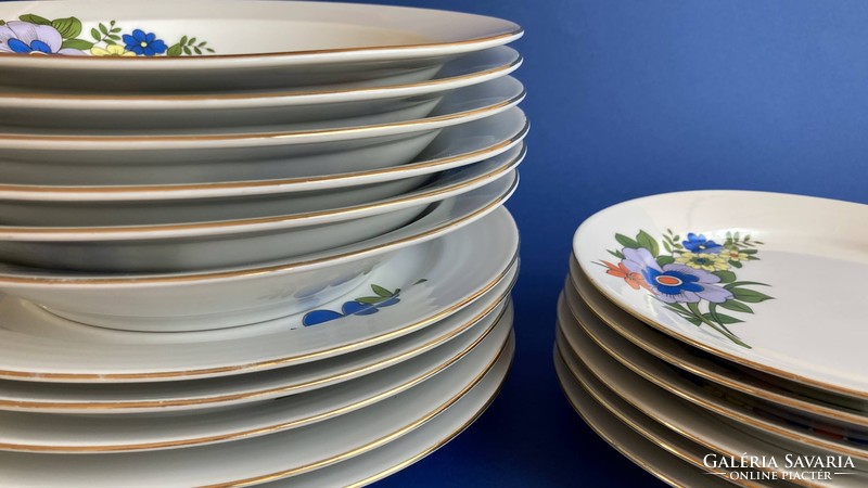 Alföldi wonderful tableware blue floral plate display case