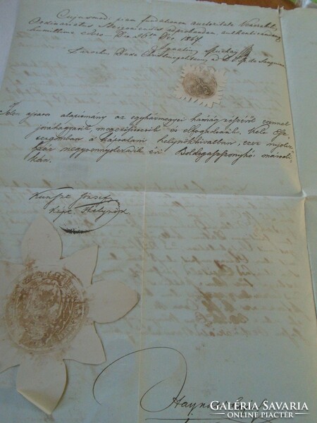 Za426.15 Old document - Esztergom - foundation fundatio bruckner 1848 - art Józsf - ignácz muchay