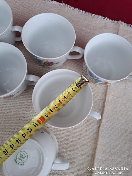 6  db Kahla mesés  virágos 3 dl-es csészék  kakaós bögrék nosztalgia porcelán egyben eladó