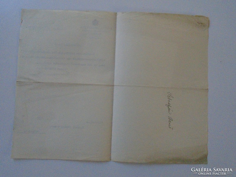ZA432.22 Magyar-Franczia Biztosító -Budapest- SEBVESTYÉN BENŐ igazgató levele aláírással 1936