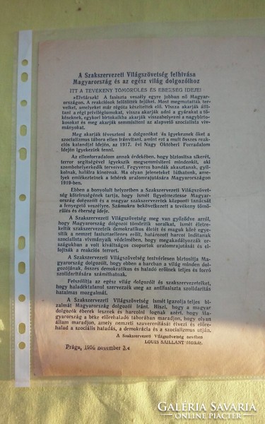 1956 flyer, Prague, Nov 3, 1956.