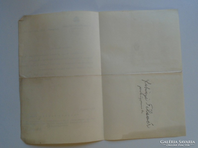 ZA432.14 Fabinyi Tihamér v p.miniszter felsőházi taggá való kinevezése után írt autográf levele 1938