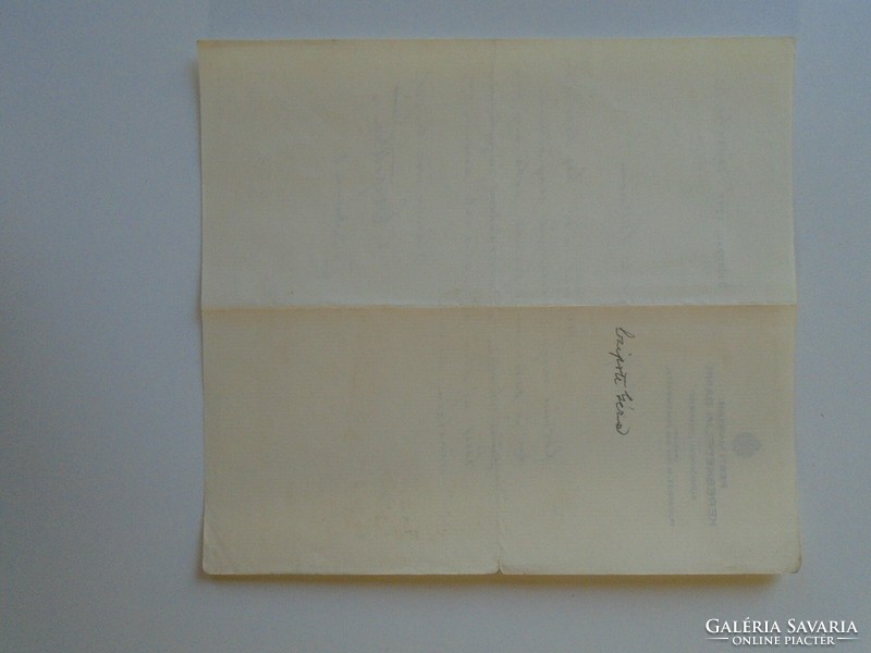 ZA432.9 Pesti Magy. Ker.BANK Czipott Géza levele Hunyady Ferenc országgyűlési képviselő számára 1935