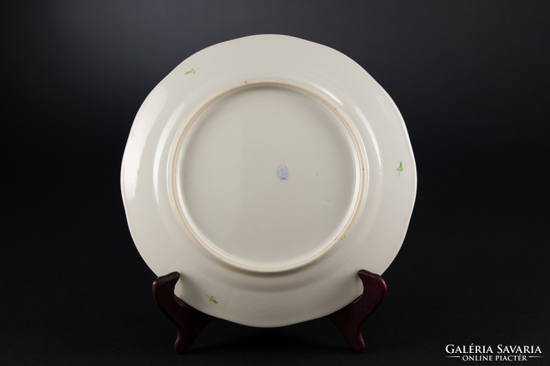 Herendi porcelán lapos tányér, jelzett, nagy méret,  pótlásnak.