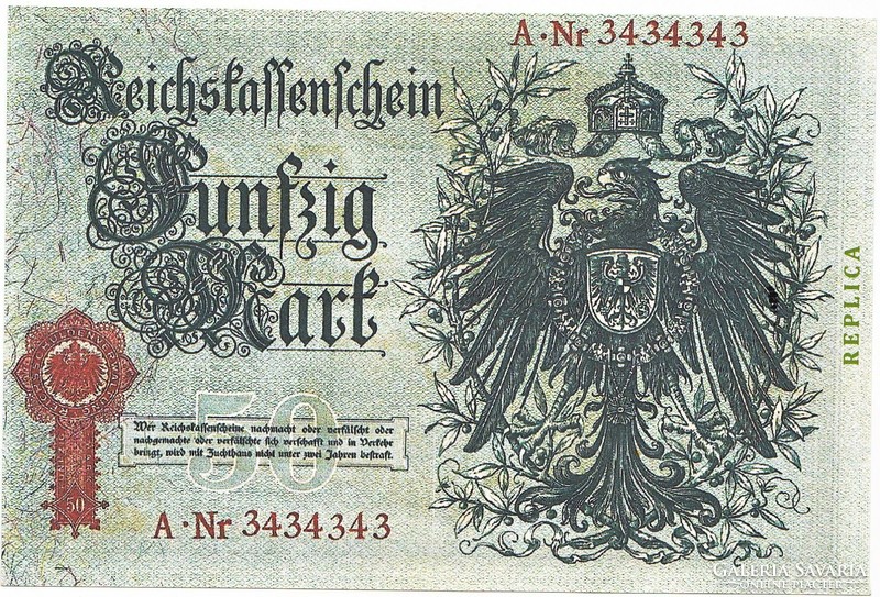 Németország 50 Német arany márka 1899 REPLIKA