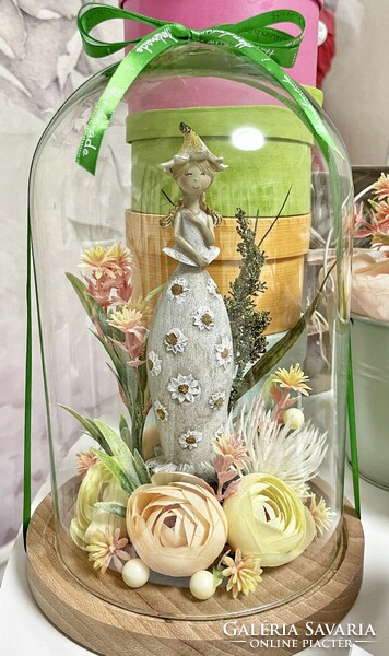 Spring fairy enclosed in glass - fabulous home decoration