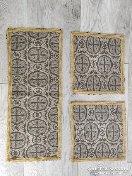 3 pieces of art deco furniture fabric fabric rug and runner