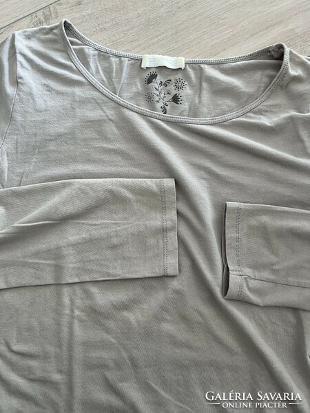 Promod long-sleeved sand-grey top