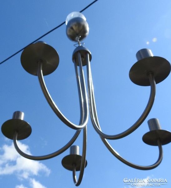 Ikea 5-branch Flemish-style metal chandelier