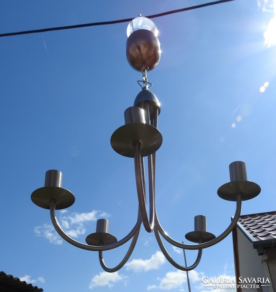 Ikea 5-branch Flemish-style metal chandelier