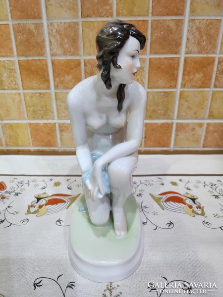 Zsolnay rare painted nude