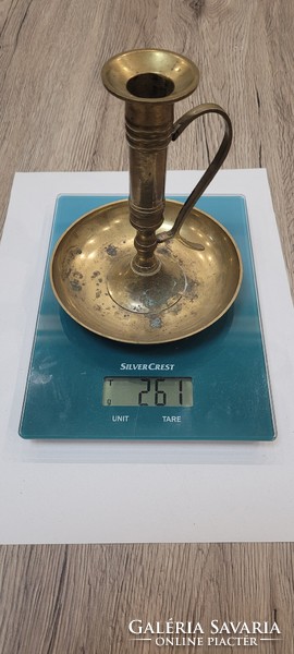 Copper walking candle holder. 14.5 cm.