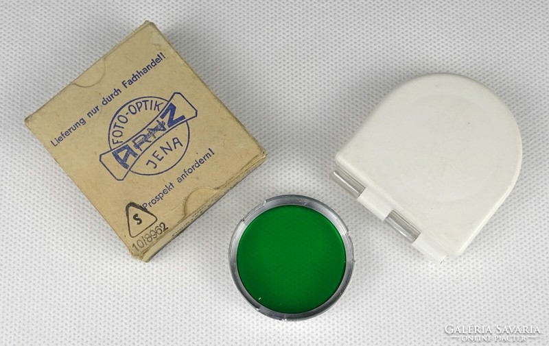 1M654 Arnz Jena zöld fényszűrő lencse 37 mm dobozában