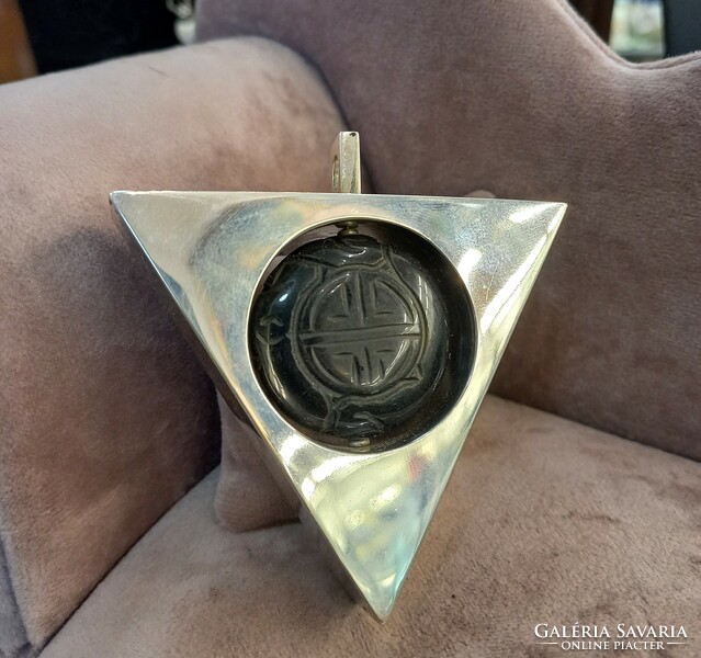 Design silver rotating pendant