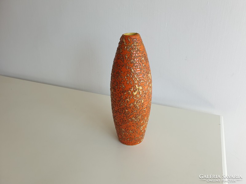 Retro old ceramic large pond vase 29.5 cm mid century