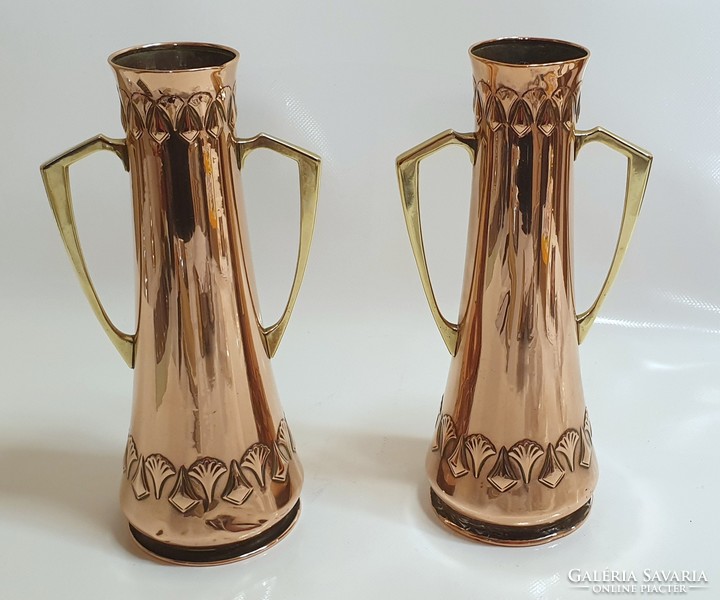 A pair of art nouveau wmf vases