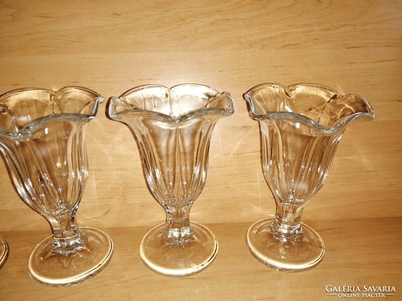 Set of 4 glass dessert glasses with feet (20/d)