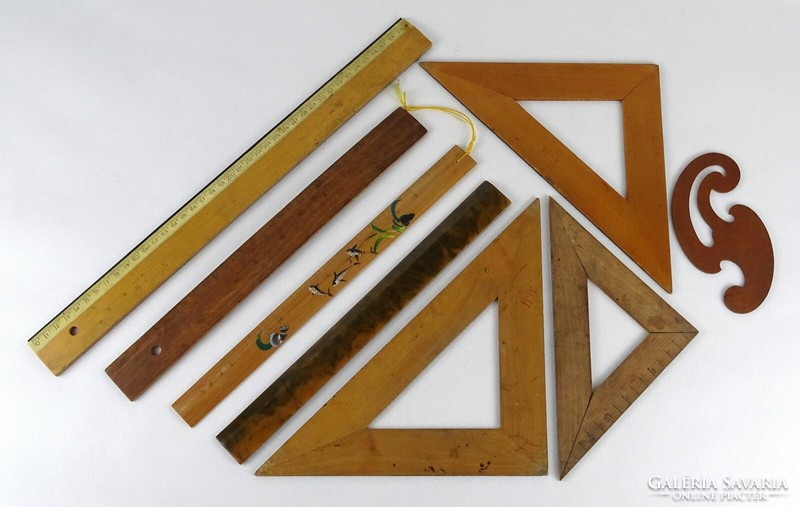 1M625 old mixed wood ruler package 8 pieces