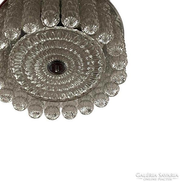 Huge mid-century Italian glass ceiling chandelier from the 60s