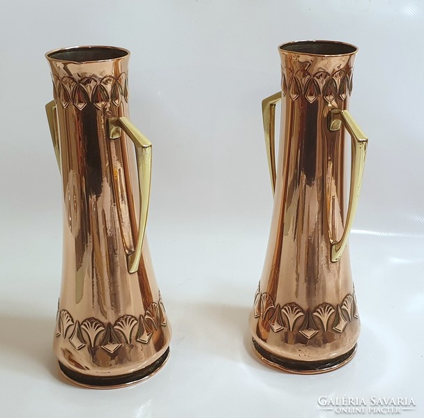 A pair of art nouveau wmf vases