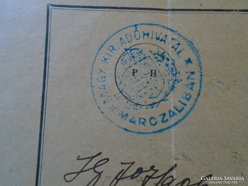 ZA433.10   Nyugta  MARCZALI Marcali 1906