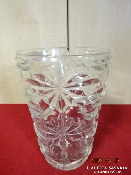Large glass vase with a bay, height 22 cm. Jokai.
