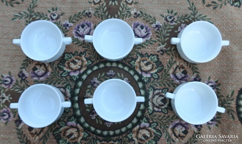Set of 6 Langenthal soup plates with handles