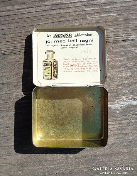 Very old, empty medicine tray, metal box dr. Wander