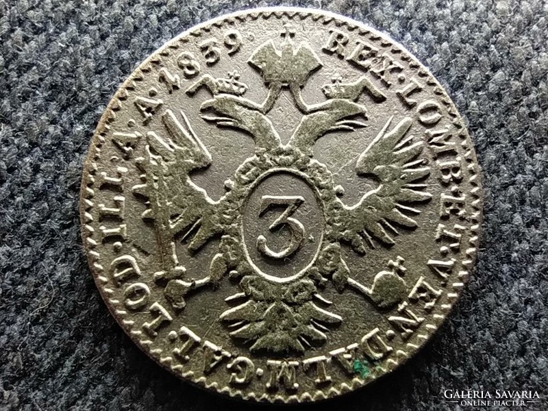Ausztria V. Ferdinánd (1835-1848) .346 ezüst 3 Krajcár 1839 A (id76013)