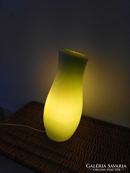 Bauhaus - cool, glass table lamp - green