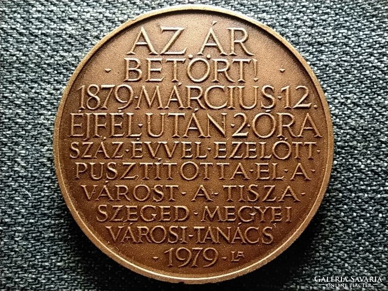 Szegedi árvíz 1979 bronz emlékérem (id42549)