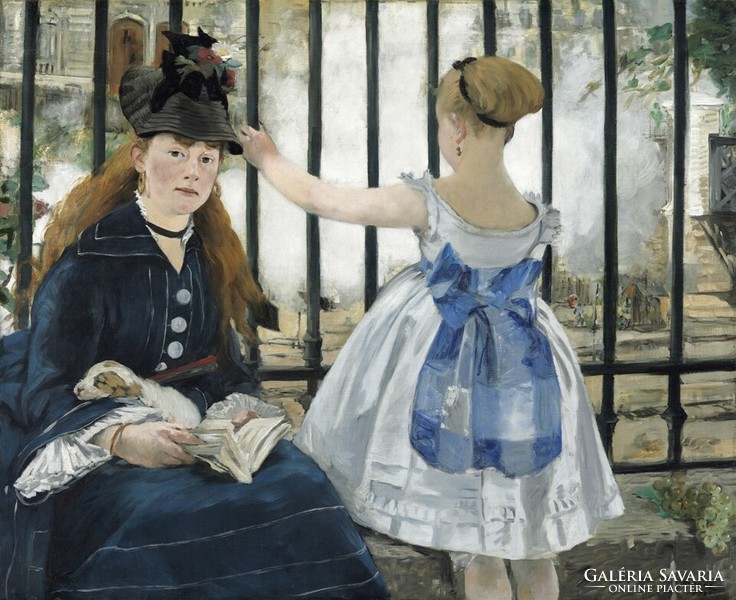 Manet - at the railway station fence - reprint