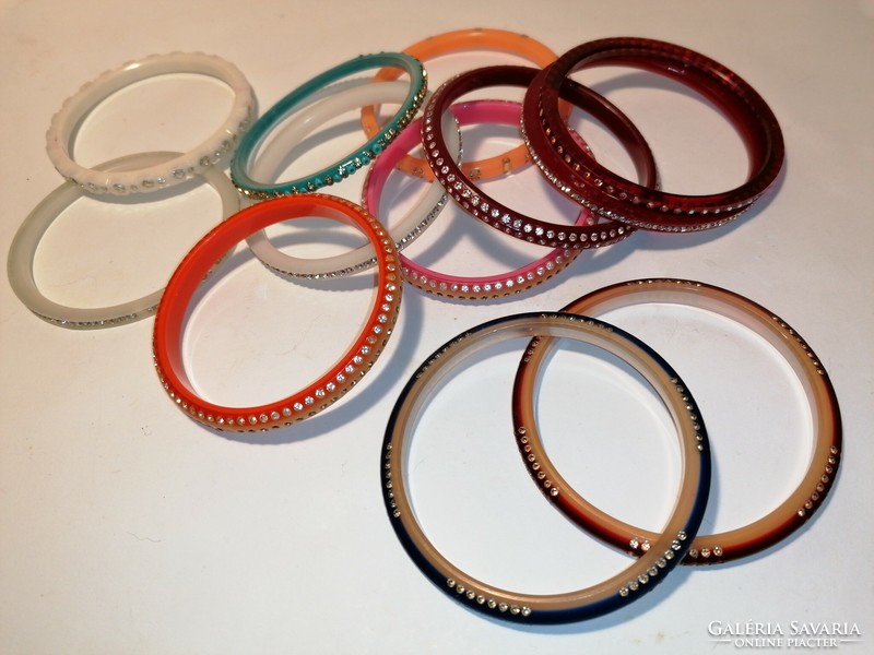 12 colorful rhinestone bracelets (45)