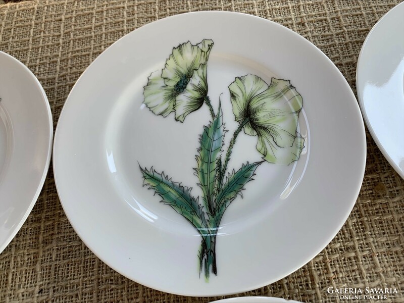 Taste setter collection vintage floral porcelain plate set, diameter 19 cm. 6 Pcs. Together