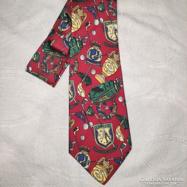 Paolo Pitti golfos nyakkendő, olasz valódi  selyem  nyakkendő