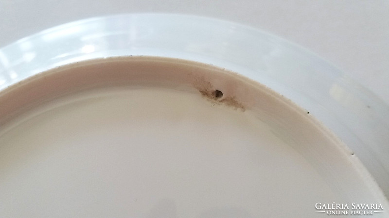 Régi ibolyás porcelán falitányér akasztható kis tányér 18 cm