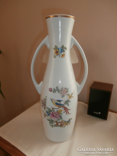 Large vase with birds of paradise