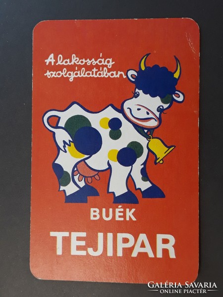 Old card calendar 1982 - búék at the service of the population with dairy inscription - retro calendar
