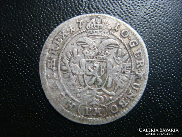3 Kreuzer Josephus 1710, középkori ezüst pénzérme