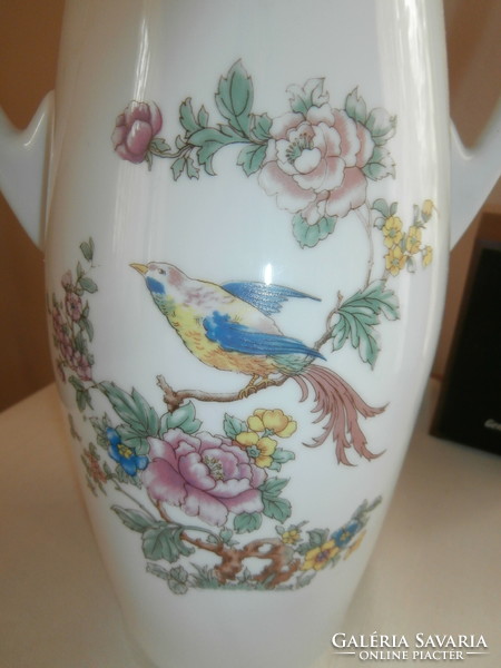 Large vase with birds of paradise