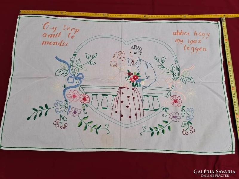 Beautiful embroidered wall tapestry collector's villager