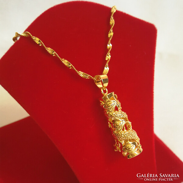 18K gold filled (gf) dragon pendant