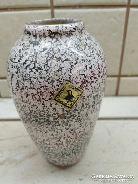 Industrial artist iridescent vase for sale!