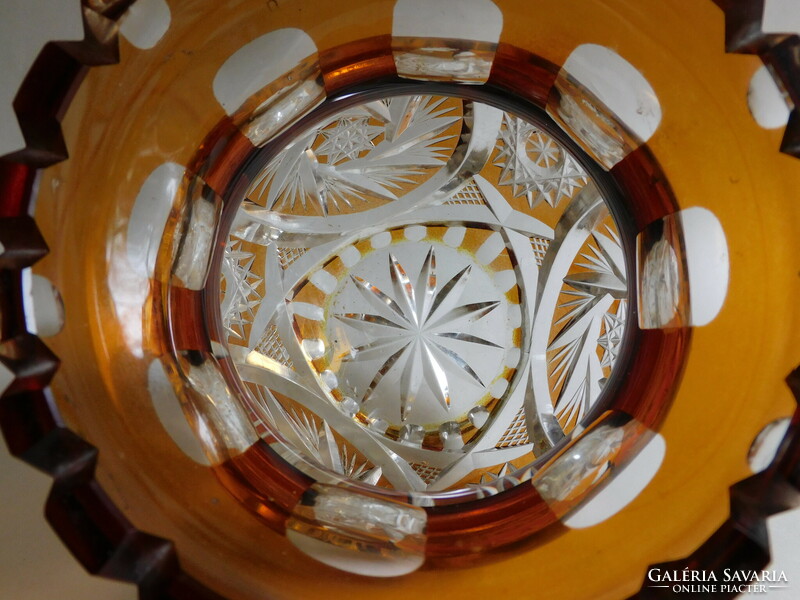 Orange pickled peeled crystal vase
