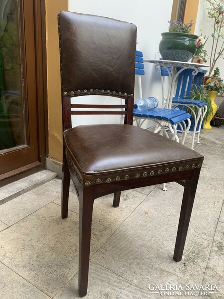 Íróasztalhoz! Art deco restaurált bőr szék 1924