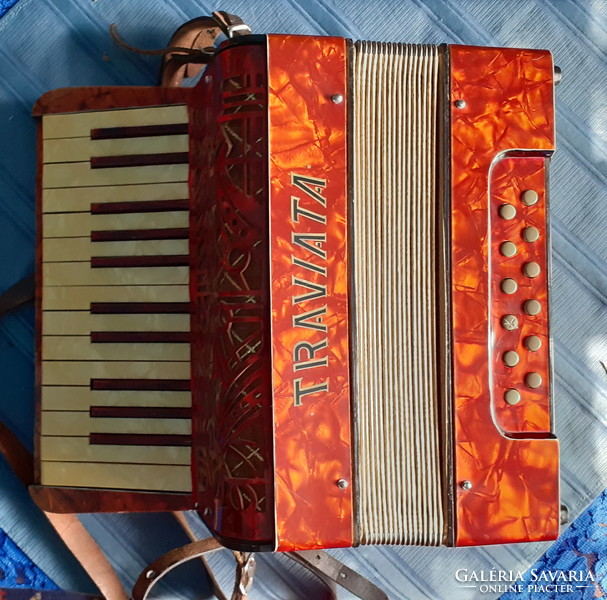 Traviata brand tango accordion for children in original case