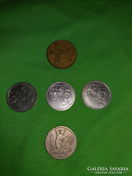Régi Szlovák korona pénz érmék 26 korona értékben egyben a képek szerint