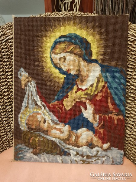 Very beautiful Virgin Mary tapestry on a 35x45 cardboard sheet